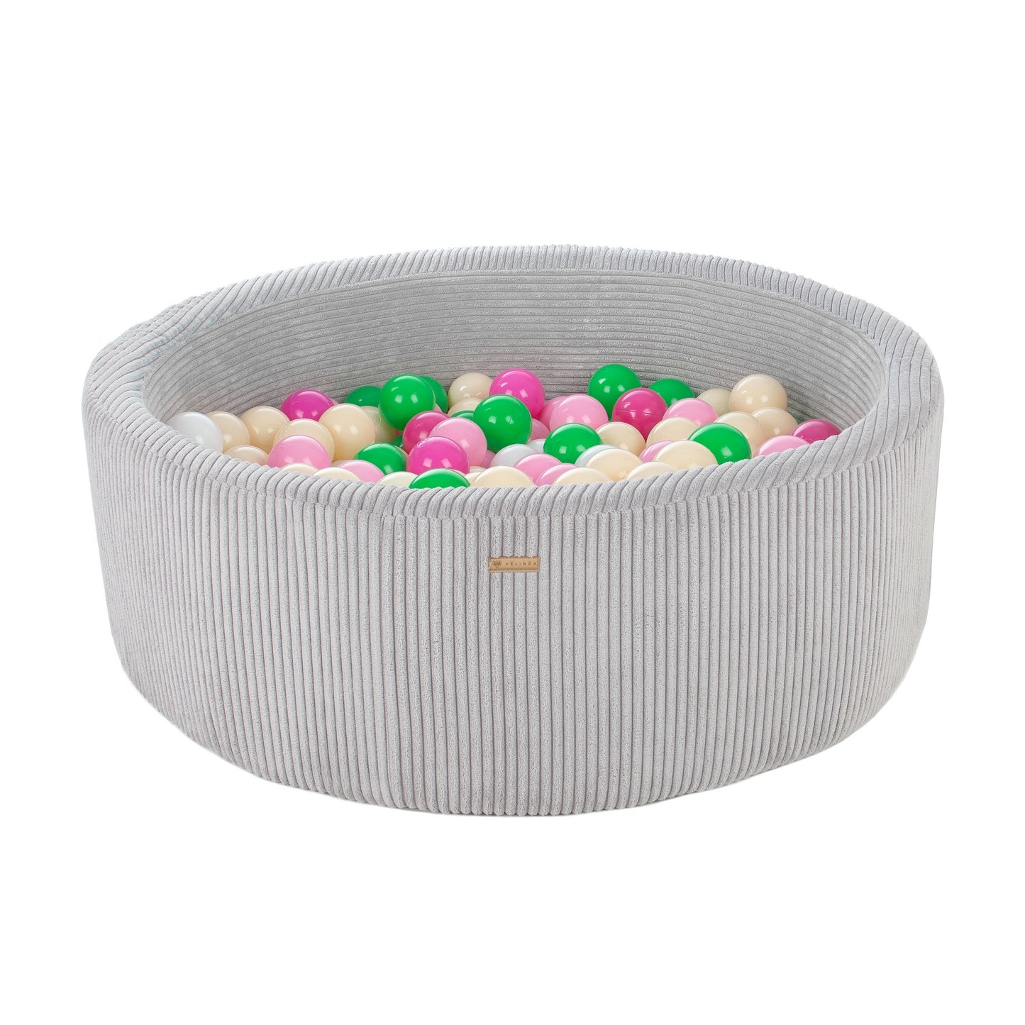 Chunky Corduroy Ball Pit, Grey (Choose your own ball colours)