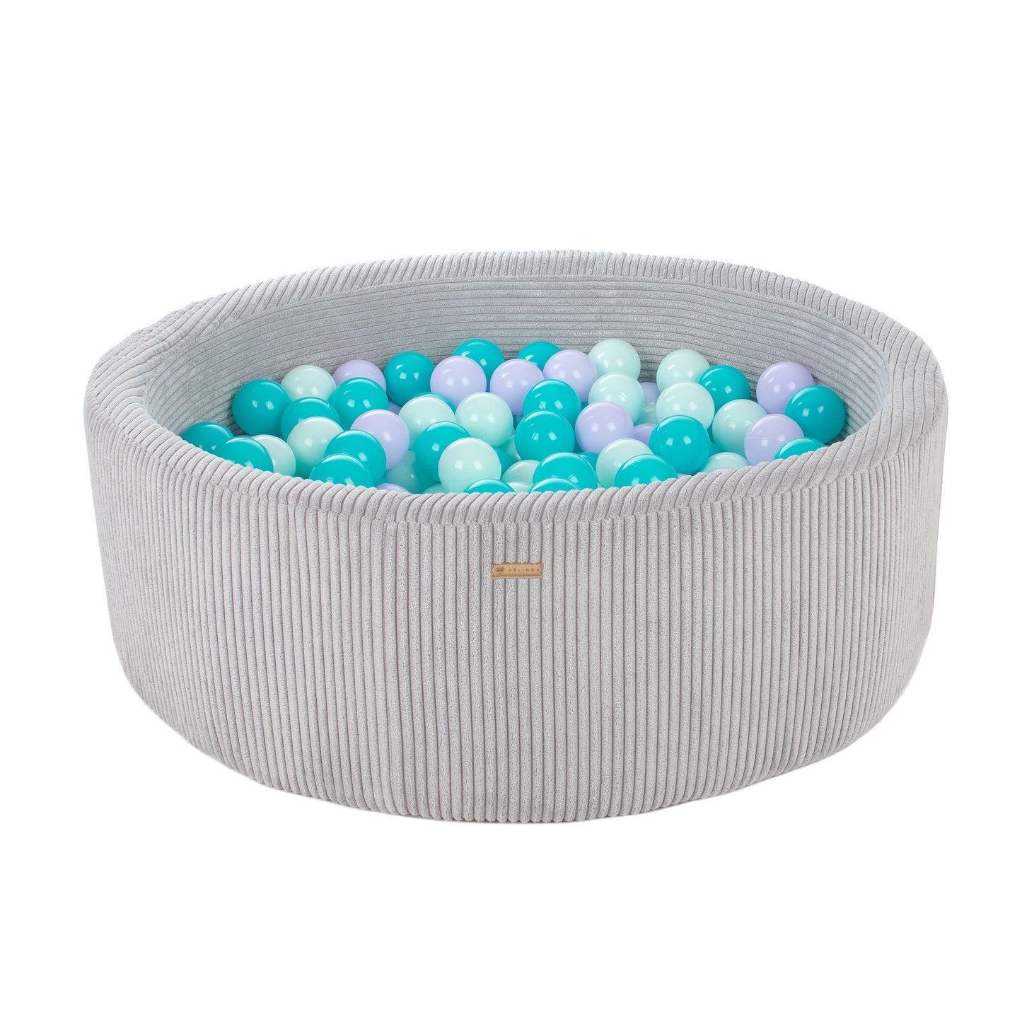 Chunky Corduroy Ball Pit, Grey (Choose your own ball colours)