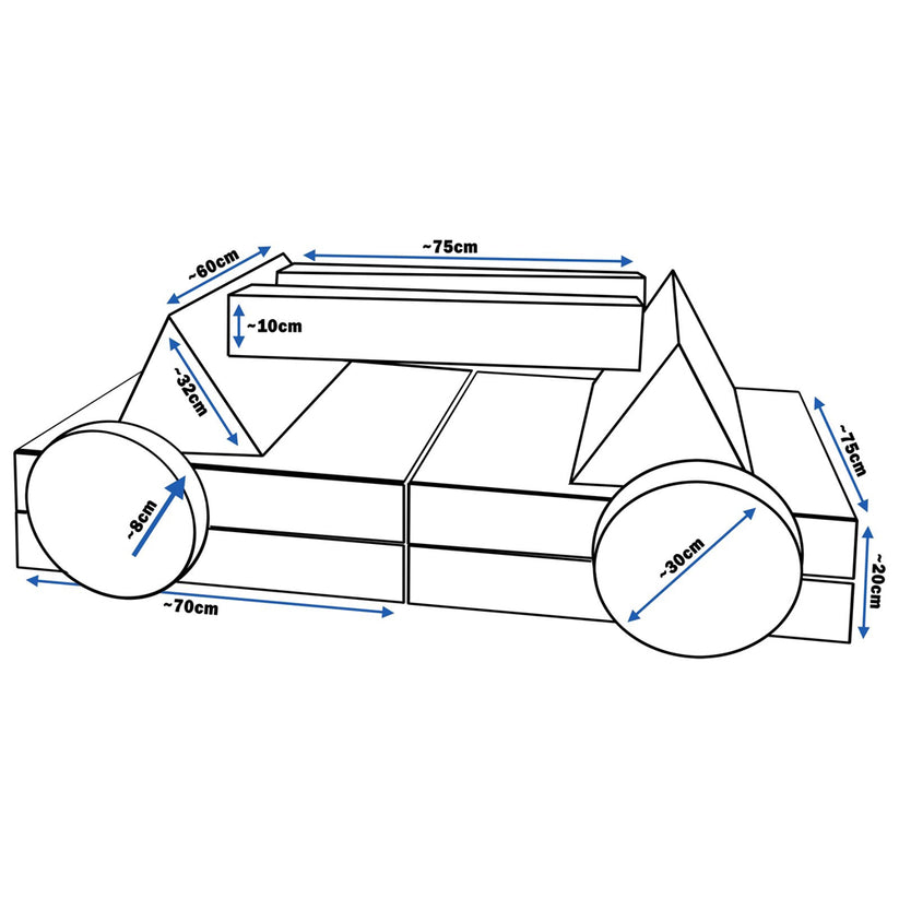 Soft Modular Sofa, Cream Soft Play Kingdom