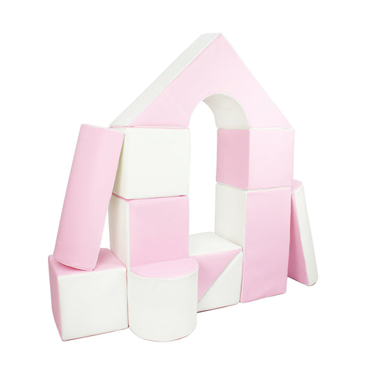 Castle Set (11 Pieces), Pastel Pink