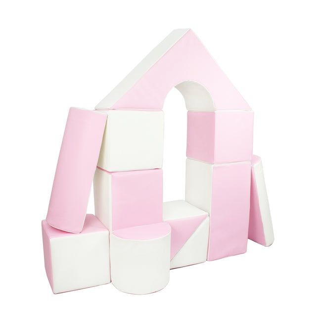 Castle Set (11 Pieces), Pastel Pink