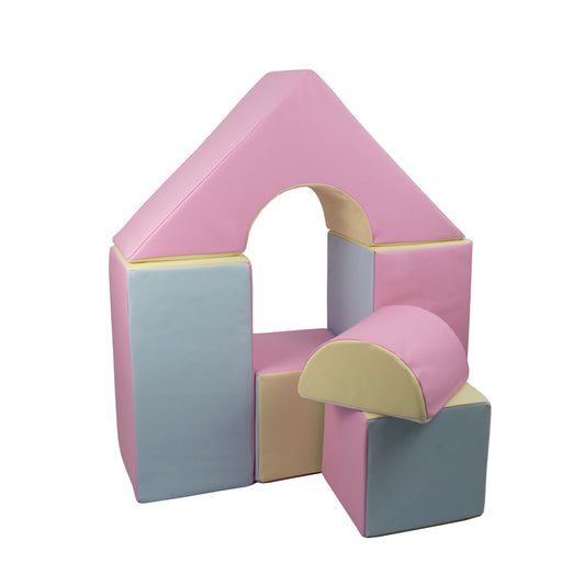 Castle Set (6 Pieces), Pastel Mix