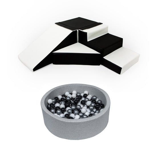 Step & Slide + Ball Pit BUNDLE, Black & White