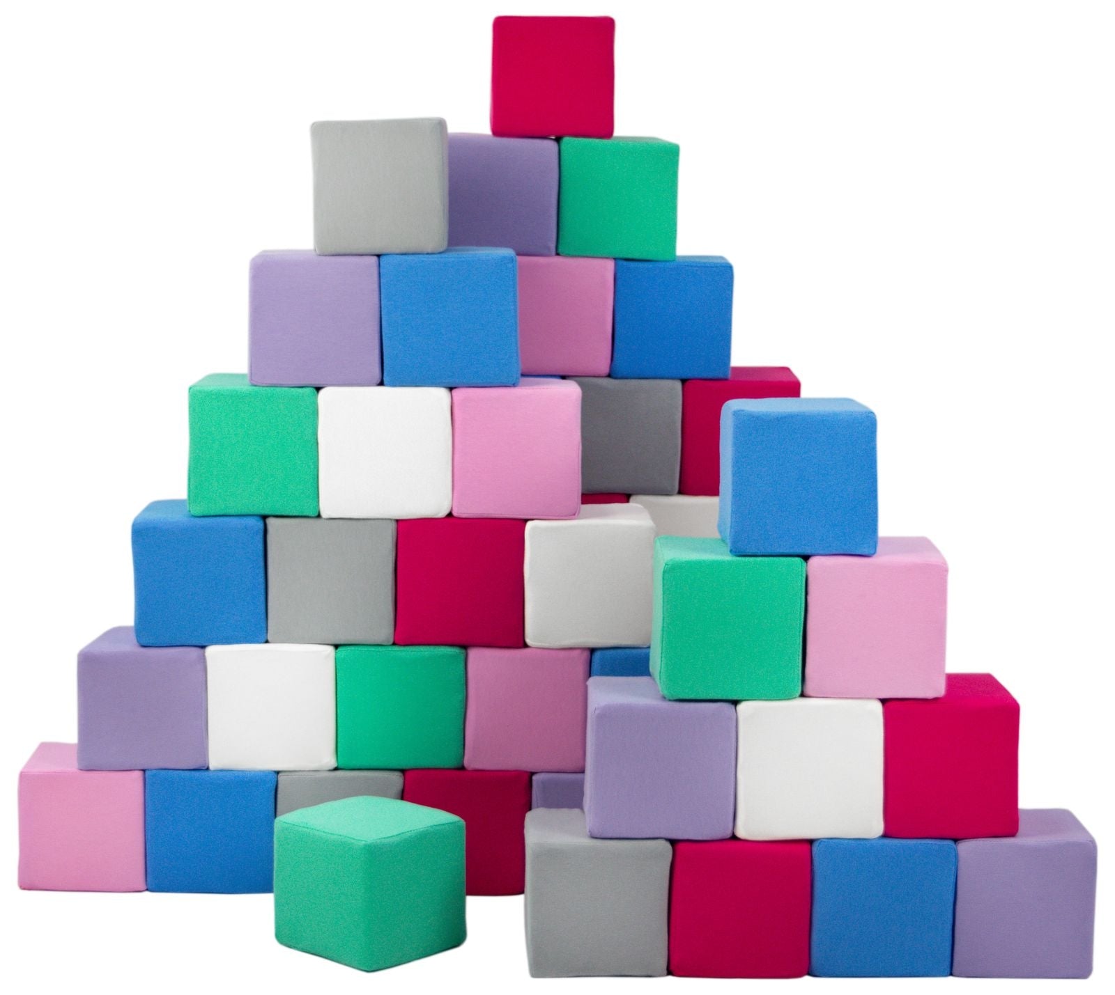 Stacking Blocks, Multi, 45 Pieces – Soft Play Kingdom