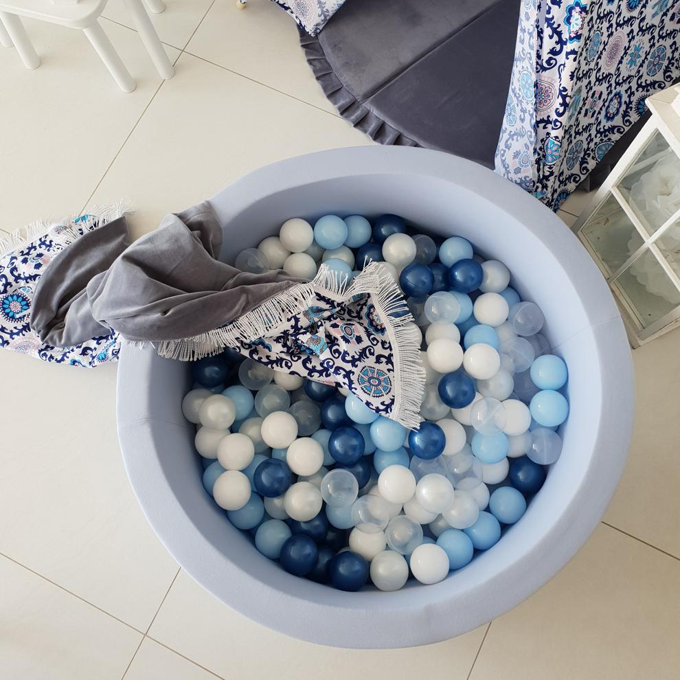 Luxe Ball Pit, Dusty Blue (Choose your own ball colours)