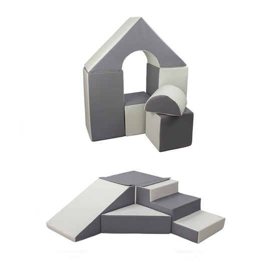 Castle (6 Pieces) + Step & Slide BUNDLE, Grey