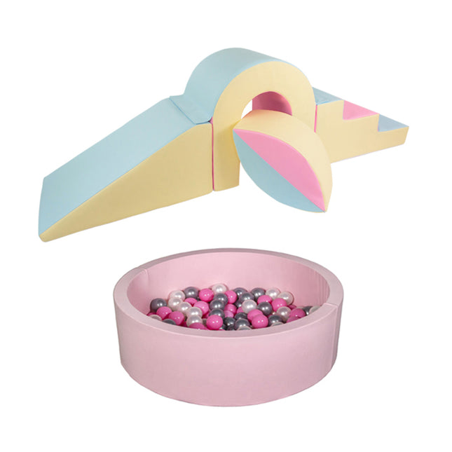 Bridge & Ball Climbing Set + Ball Pit BUNDLE, Pastel Trio
