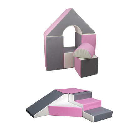 Castle (6 Pieces) + Step & Slide BUNDLE, Pink