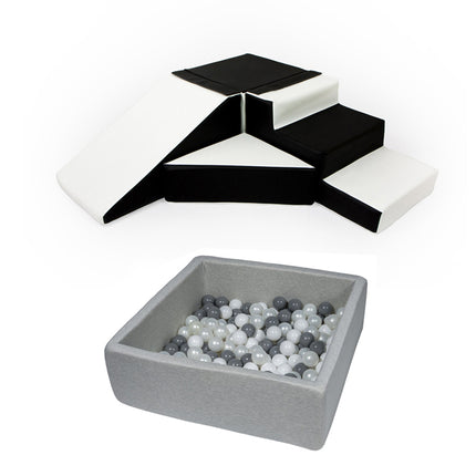 Step & Slide + Ball Pit BUNDLE, Black & White