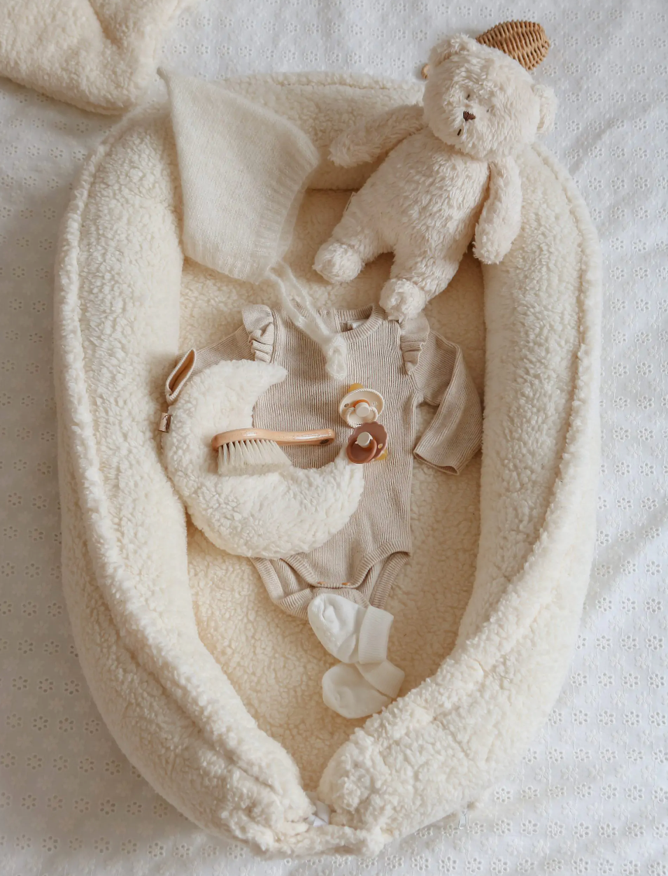 Bouclé Babynest, Ecru