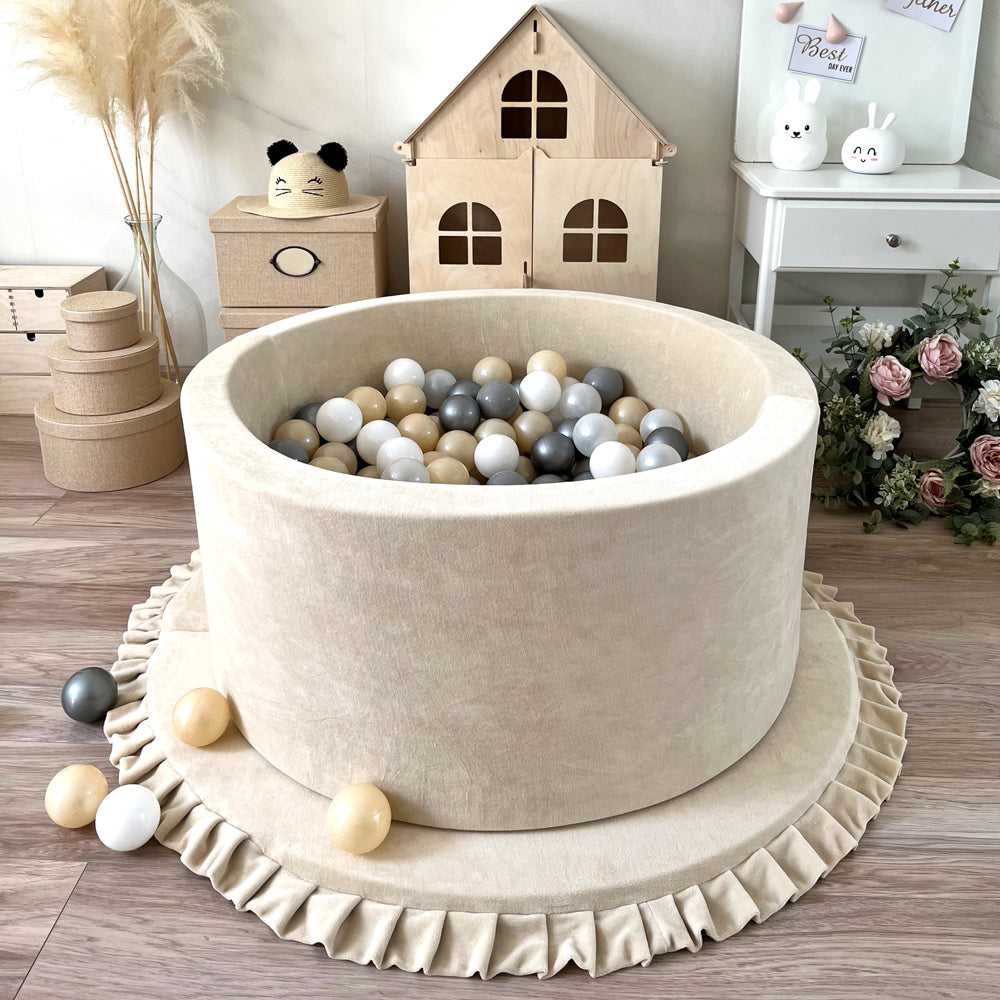 Luxe Ball Pit, Velvet Cream (Choose your own ball colours)