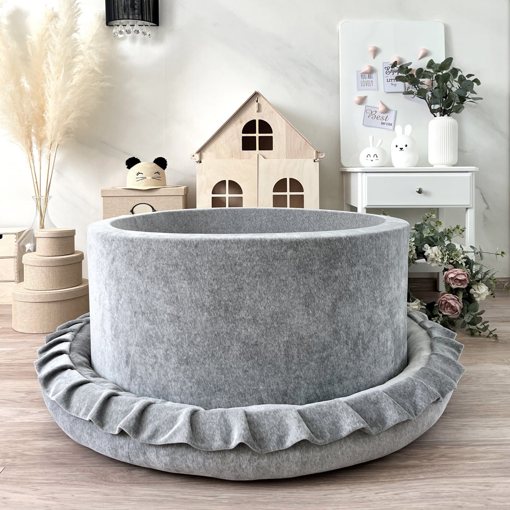 Luxe Ball Pit, Velvet Grey (Choose your own ball colours)