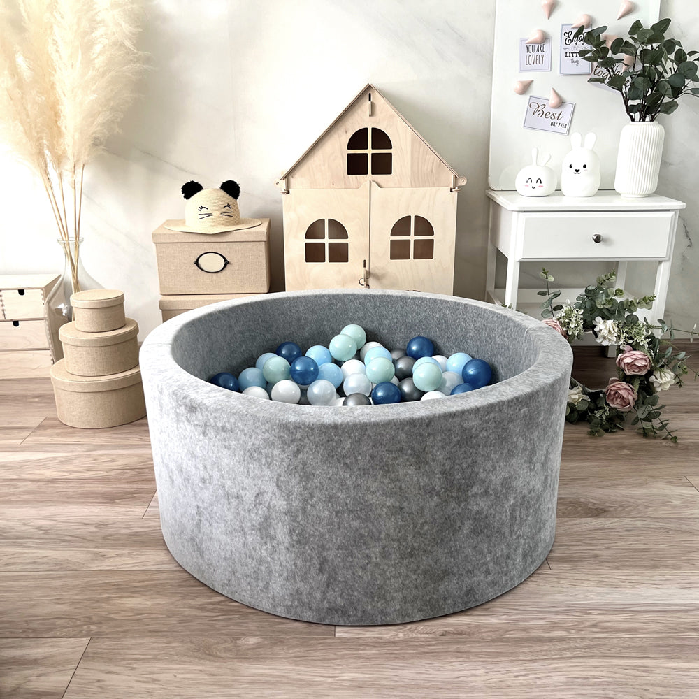 Luxe Ball Pit, Velvet Grey (Choose your own ball colours)