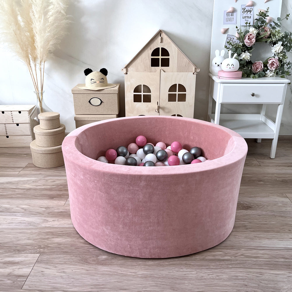 Luxe Ball Pit, Velvet Pink (Choose your own ball colours)