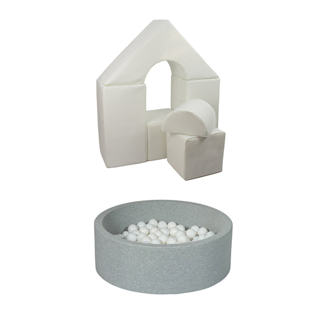 Castle (6 Pieces) + Ball Pit BUNDLE, White