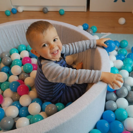 Soft Play Kingdom Ball Pit | Grey (Choose your own ball colors)