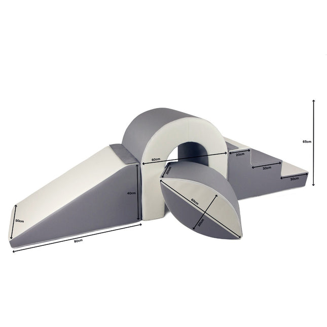 Bridge, Ball, Step & Slide Set, Grey