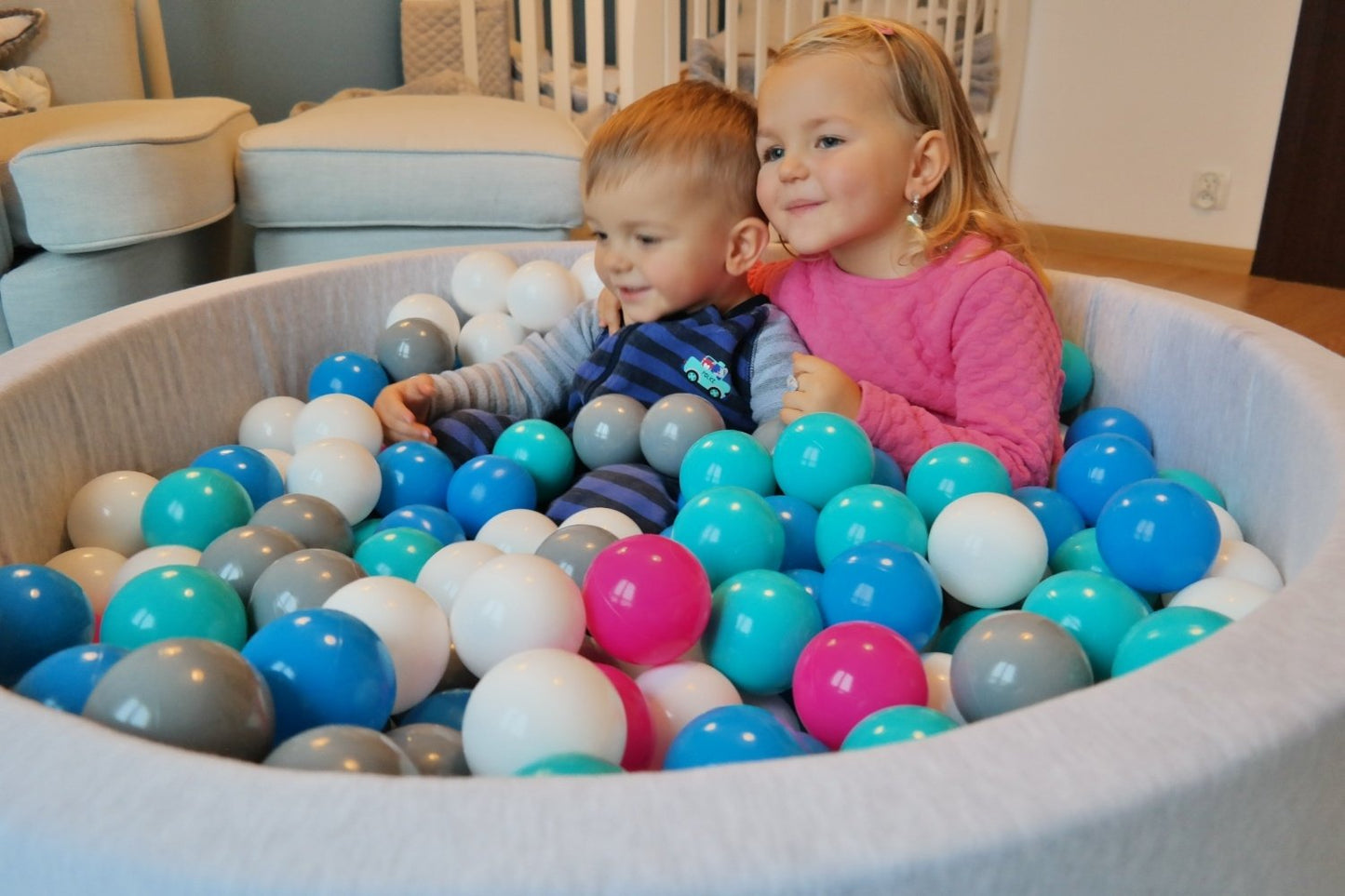 Soft Play Kingdom Ball Pit | Grey (Choose your own ball colors)