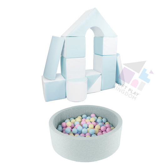 Castle + Ball Pit BUNDLE, Pastel Blue