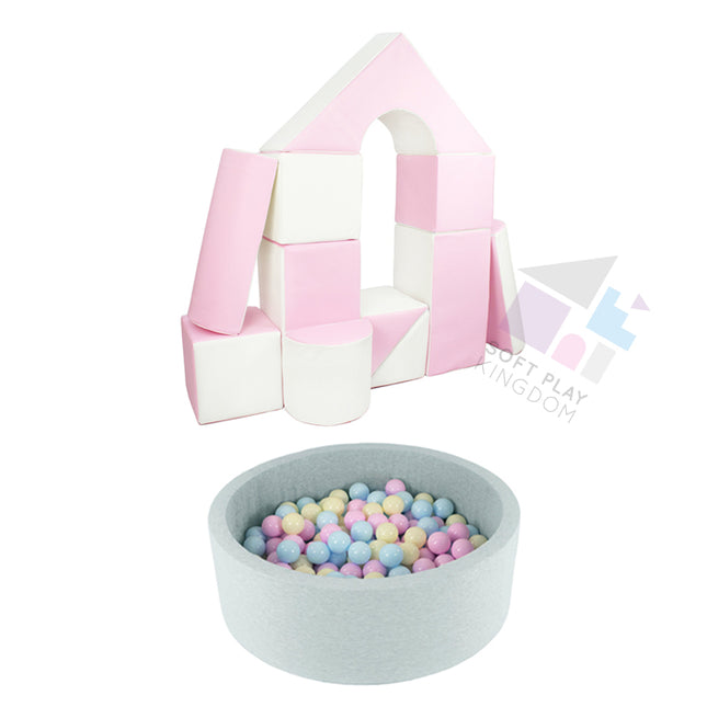 Castle + Ball Pit BUNDLE, Pastel Pink