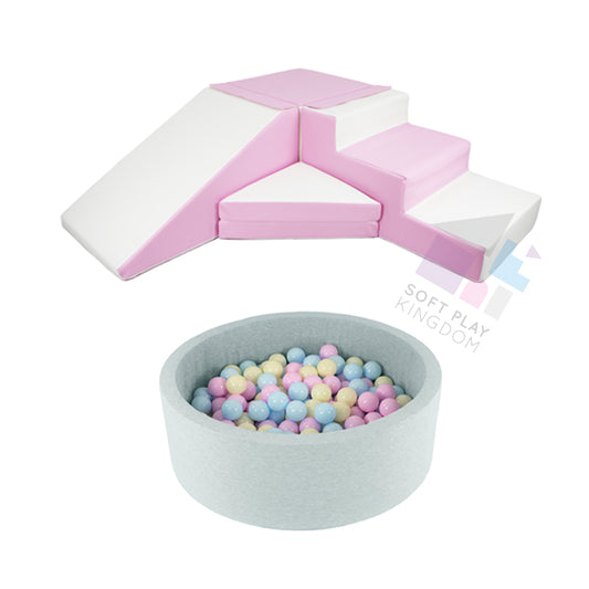 Step & Slide + Ball Pit BUNDLE, Pastel Pink