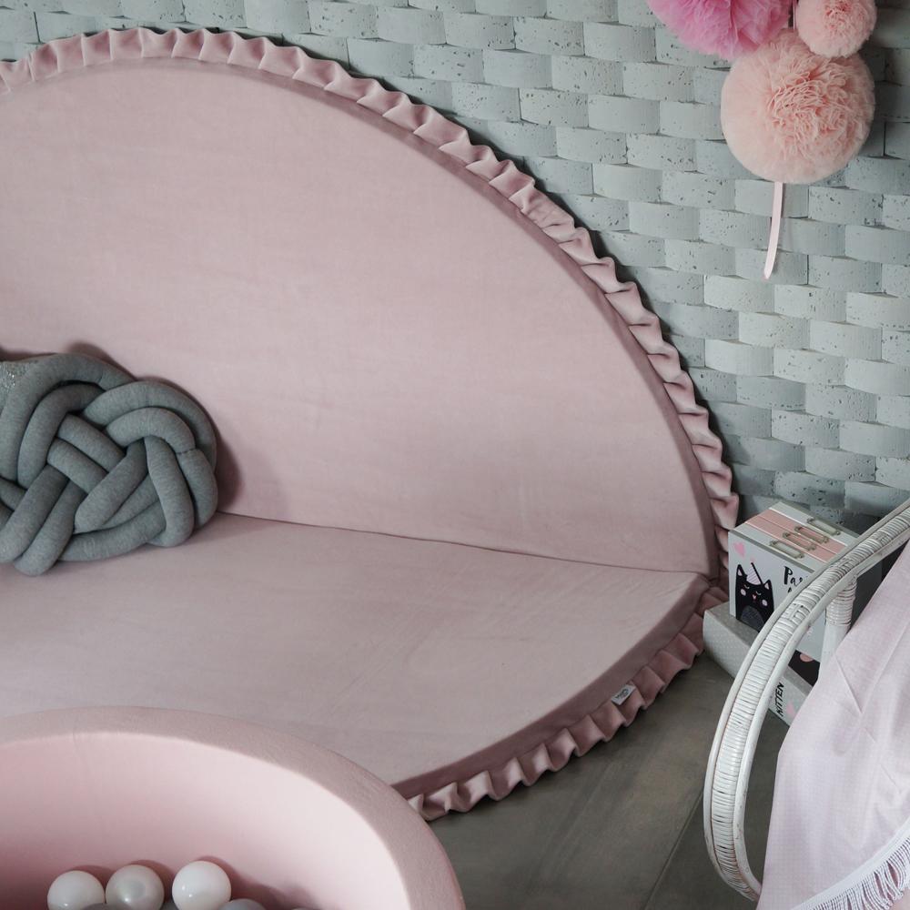 Velvet Foldable Play Mat, Pink