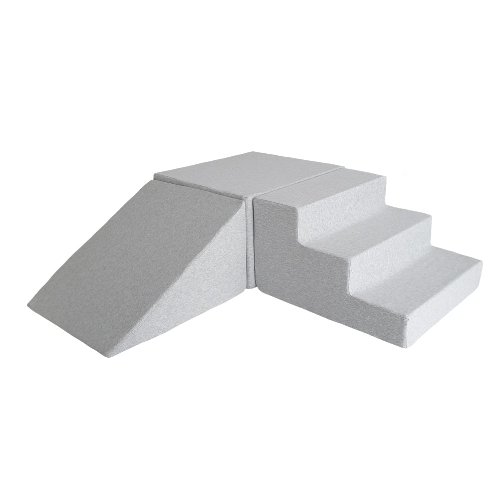 3 Piece Foam Playset, Light Grey