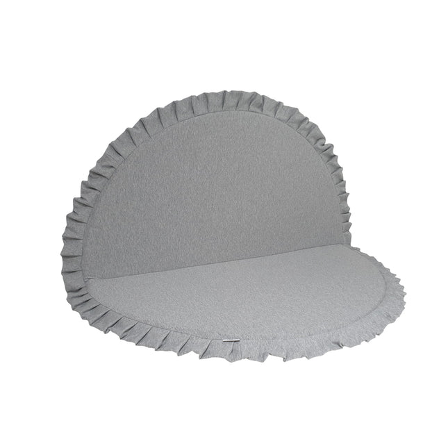 Cotton Knit Foldable Play Mat, Light Grey